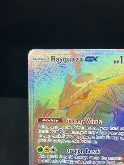 Rayquaza GX 177/168 Secret Rare 2018 Celestial Storm Pokemon Card rainbow - Image 3