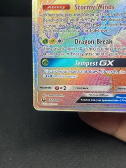 Rayquaza GX 177/168 Secret Rare 2018 Celestial Storm Pokemon Card rainbow - Image 5