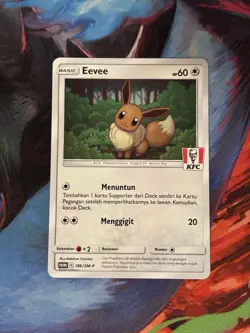 NM - Pokemon Eevee 186/SM-P KFC Kentucky Fried Chicken Promo Card - Image 1