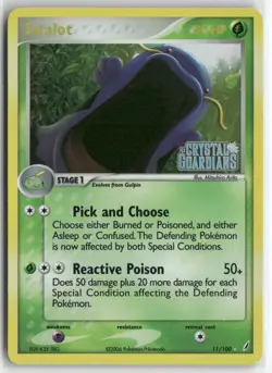 Swalot 11/100 EX Crystal Guardians Reverse Holo Pokemon English Card (LP) - Image 1