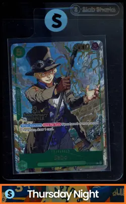 2024 ONE PIECE PROMO CARDS #OP-PR SABO (OP09-027) 3RD ANNIVERSARY WINNER - Image 1