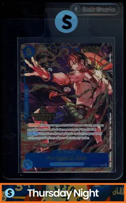 2024 ONE PIECE PROMO CARDS #OP-PR PORTGAS.D.ACE OP07-053 3RD ANNIVERSARY WINNER - Image 1