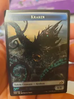 MTG - Commander 2020 - Kraken Elemental (010) Double-Sided Token - NM - NF - Image 1