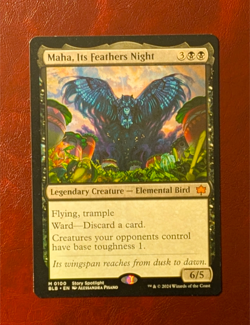 MTG BLB BLOOMBURROW MAHA, ITS FEATHERS NIGHT NEAR MINT FREE SHIPPING - Image 1