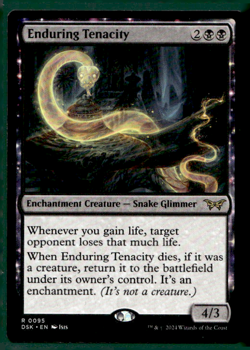 ENDURING TENACITY DUSKMOURN: HOUSE OF HORROR DSK RARE ENCHANTMENT SNAKE MTG 95 - Image 1