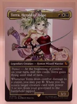 MTG Final Fantasy Terra, Herald of Hope (Borderless) Commander Non Foil #204 NM - Image 1