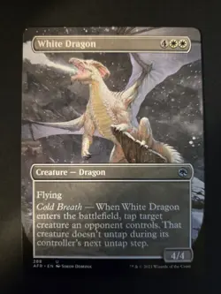 White Dragon NM BORDERLESS Adventures in the Forgotten Realms MTG FREE SHIPPING - Image 1