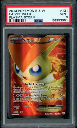 2013 Pokemon BW Plasma Storm Victini EX Full Art #131 PSA 9 MINT - Image 1