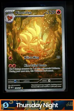 2023 POKEMON SV OBSIDIAN FLAMES - OBF EN #199/197 NINETALES FULL ART - Image 1