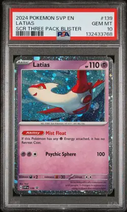 LOW POP* PSA 10 SWIRL 2024 Pokemon Latias Cosmos Holo Black Star Promo NEW CERT - Image 1