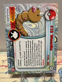 Weedle #13 Pokemon 1999 Topps TV Animation Edition Series - Image 2
