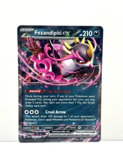Pokemon TCG Fezandipiti EX 038/064 SV Shrouded Fable - Double Rare Holo- NM - Image 1