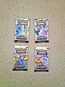 Prismatic Evolutions Booster Pack X4 - FULL Art Set - Pokemon - Sealed & INHAND✅ - Image 1