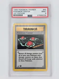 PSA 9 Pokemon Center 085/102 Base Set 1st Edition Regular WOTC - Image 1