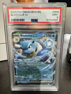 2023 Pokemon Scarlet & Violet MEW 151 Blastoise EX #009 009/165 PSA 9 Mint - Image 1