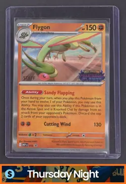 2025 POKEMON ME02: PHANTASMAL FLAMES BLACK STAR PROMO #MEP-016 FLYGON STAFF - Image 1