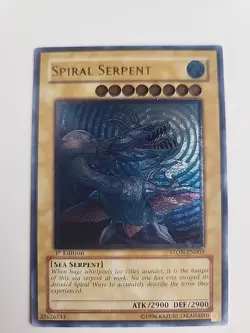 Yugioh Spiral Serpent (Ultimate Rare) STON-EN003 1st Edition #Y79 - Image 1