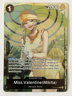 Miss.Valentine Mikita Dash Pack Promo OP14-087 One Piece TCG English IN-HAND - Image 1