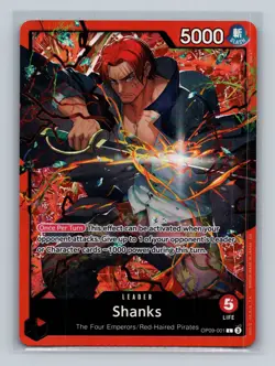 One Piece - Shanks (OP09-001) - OP09-001 - Starter Deck 23: RED Shanks - NM - Image 1