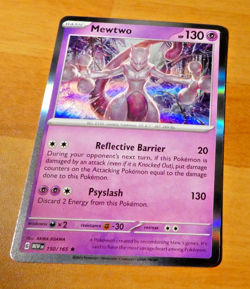 POKEMON 151 CARD RARE HOLO CARTE MEWTWO 150/165 MEW FR VF JCC NM 2023 - Image 1
