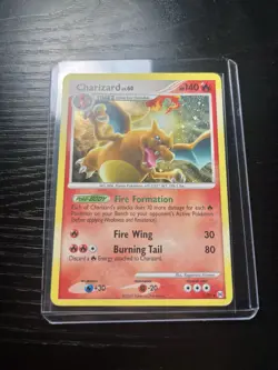 Pokemon TCG Charizard LV.60 Platinum Arceus Holo Rare Card 1/99 Cosmos Holo MP - Image 3