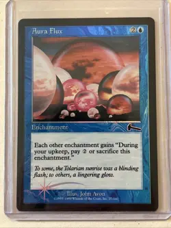 MTG Magic the Gathering Card LP - Aura Flux FOIL - Image 1