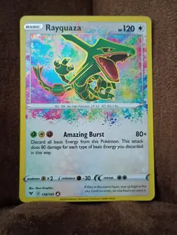 Pokemon TCG Rayquaza 138/185 Vivid Voltage Amazing Holo Card - Image 1