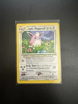 Pokemon TCG Light Wigglytuff Neo Destiny Uncommon Card 54/105 - Image 1