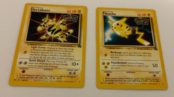 Vtg Pokemon Pikachu and Electabuzz Promo The First Movie cards - Image 1