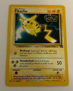 Vtg Pokemon Pikachu and Electabuzz Promo The First Movie cards - Image 2
