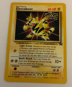Vtg Pokemon Pikachu and Electabuzz Promo The First Movie cards - Image 3