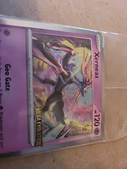 Xerneas 064/132 SEALED Pokemon Mega Evolution Stamped Promo Best Buy Holo Card - Image 2