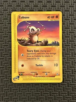 Cubone 72/147 Aquapolis Pokemon TCG Card Regular Non-Holo LP - Image 1
