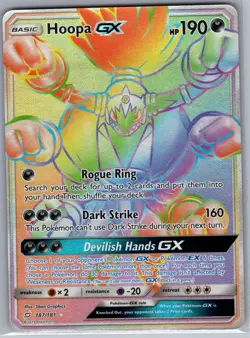 Hoopa GX (Secret) 187/181 SM - Team Up - Pokemon Card - NM - Image 1