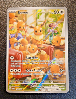 Pokemon Eevee Holo TCG Card 188/167 Sv06 Twilight Masquerade Illustration Rare - Image 2