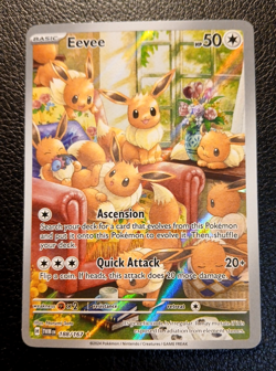 Pokemon Eevee Holo TCG Card 188/167 Sv06 Twilight Masquerade Illustration Rare - Image 3