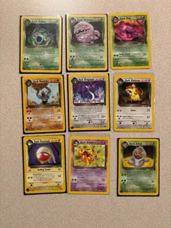 1999 (8) Pokemon Card Lot - Dark , First edition, Team rocket - Image 3
