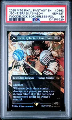 2025 MTG FINAL FANTASY BRASKA'S FINAL AEON/JECHT, RELUCTANT GUARDIAN PSA 10 - Image 1