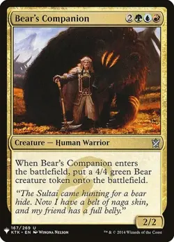 1x Bear's Companion NM Eng MTG - The List - Image 1