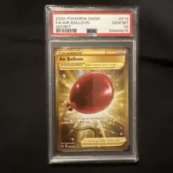 2020 POKEMON SWORD & SHIELD SECRET #213 FULL ART/AIR BALLOON PSA 10 - Image 1