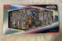 Pokemon TCG SV Prismatic Evolutions Lucario EX & Tyranitar EX Premium Collection - Image 1