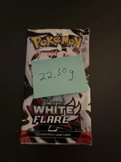 Heavy! 22.30g Pokemon TCG SV10.5 White Flare Booster Pack Sealed! - Image 3