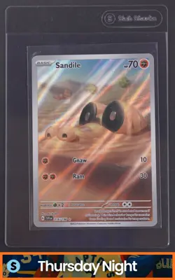 2023 POKEMON SCARLET & VIOLET #216/198 SANDILE ILLUSTRATION RARE - Image 1