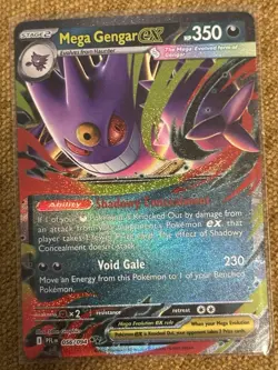 Mega Gengar EX 056/094 Me02: Phantasmal Flames Pokemon Card - Image 1