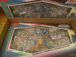 LOT OF 2 Pokemon Prismatic Lucario Ex Tyranitar Ex Premium Collection Sams Club - Image 2