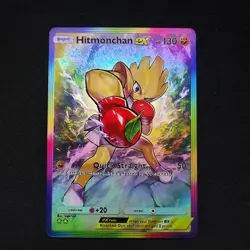 Pokemon Hitmonchan Pocket TCG Custom Made Fan Art Holo With Texture - Image 1