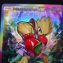 Pokemon Hitmonchan Pocket TCG Custom Made Fan Art Holo With Texture - Image 2
