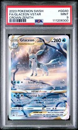 Glaceon Vstar GG40/GG70 Sword Shield Crown Zenith Pokemon PSA 9 - Image 1