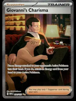 Pokemon TCG SV: Scarlet & Violet 151 #204/165 Giovanni's Charisma Holo NM - Image 1