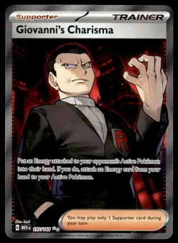 Pokemon TCG SV: 151 #197/165 Giovanni's Charisma NM - Image 1